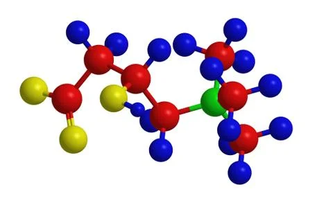 Molecular structure of carnitine -  quaternary ammonium compound biosynthesiz Stock Illustration