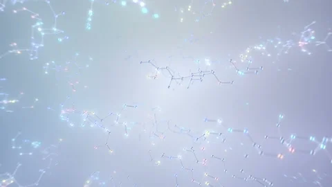 Molecular structure Ch white1 4k Stock-Footage 111066285