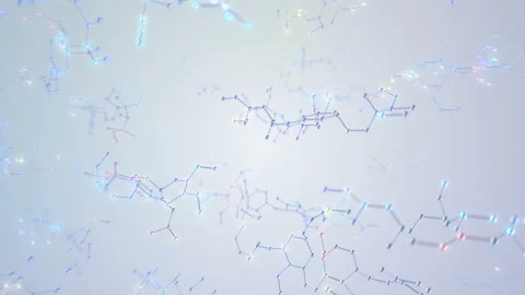 Molecular structure Ch white3 4k Stock Footage 111067350