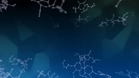 Molecular structure Ch2 dark 4k Video stock 113012993