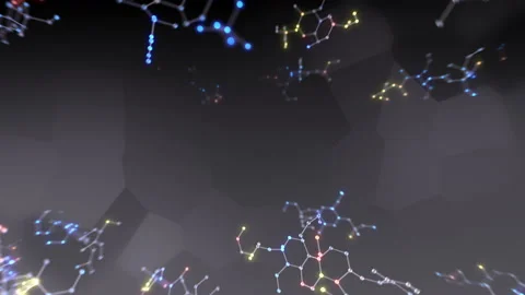 Molecular structure Ch2 LED neon dark 4k | Stock Video | Pond5