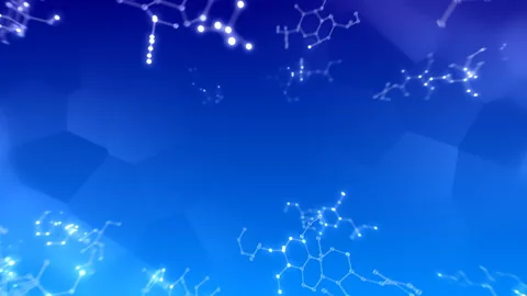 Molecular structure Ch2 neon dark 4k Stock-Footage 113013577