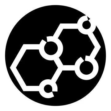Molecular structure connecting concept dots and science research 스톡 일러스트
