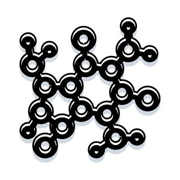Molecular structure creating complex scientific chemistry diagram Stockillustratie