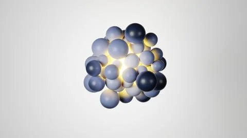 Molecular structure depicted with grouped spheres for scientific illustration 스톡 일러스트