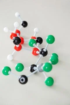 Molecular Structure On Desk In Classroom 写真素材