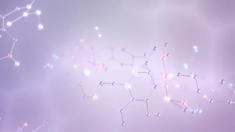 Molecular structure Dh white1 4k Stock-Footage 111064776
