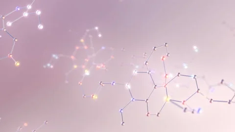 Molecular structure Dh white2 4k Video stock 111064779