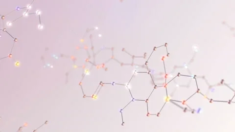 Molecular structure Dh white3 4k Stock Footage 111064772