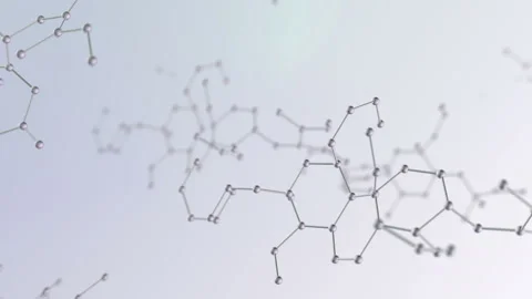Molecular structure Dh white4 4k Video stock 111064762