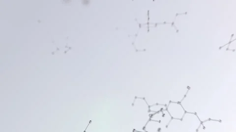 Molecular structure Dh2 white4 4k Stock Footage 113110697