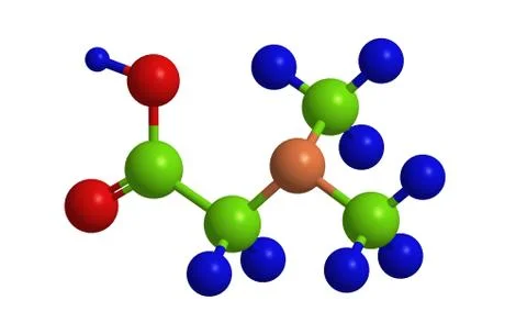 Molecular structure of Dimethylglycine (so called vitamin B16) Ilustración de archivo