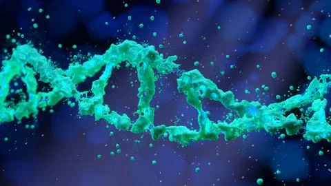 Molecular structure of DNA. 3D rendering. Stock Illustration