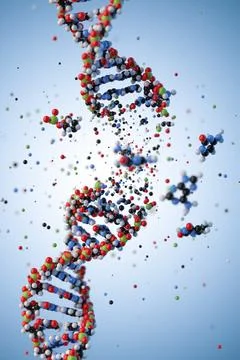Molecular structure of DNA. 3D rendering. Stock Illustration