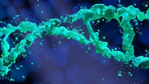 Molecular structure of DNA. 3D rendering. Stock Illustration