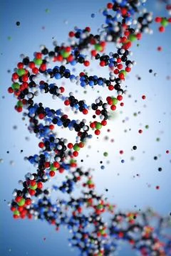 Molecular structure of DNA. 3D rendering. Stock Illustration