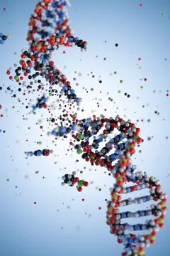 Molecular structure of DNA. 3D rendering. Stock Illustration