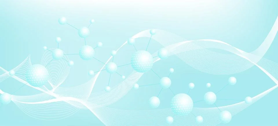 Molecular structure DNA, atom, neurons. Science concept for your design Stock Illustration