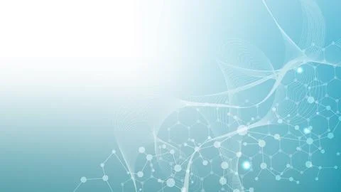 Molecular structure DNA, atom, neurons. Science concept for your design Stock Illustration