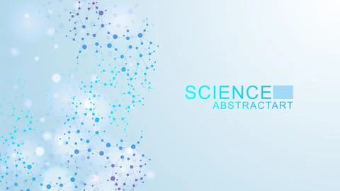 Molecular structure DNA, atom, neurons. Science concept for your design Stock Illustration