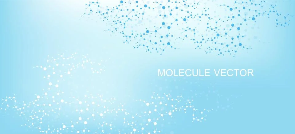 Molecular structure DNA, atom, neurons. Science concept for your design Stock Illustration