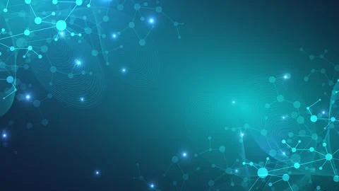 Molecular structure DNA, atom, neurons. Science concept for your design Stock Illustration