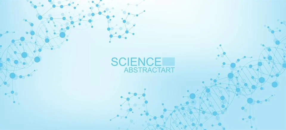 Molecular structure DNA, atom, neurons. Science concept for your design Stock Illustration