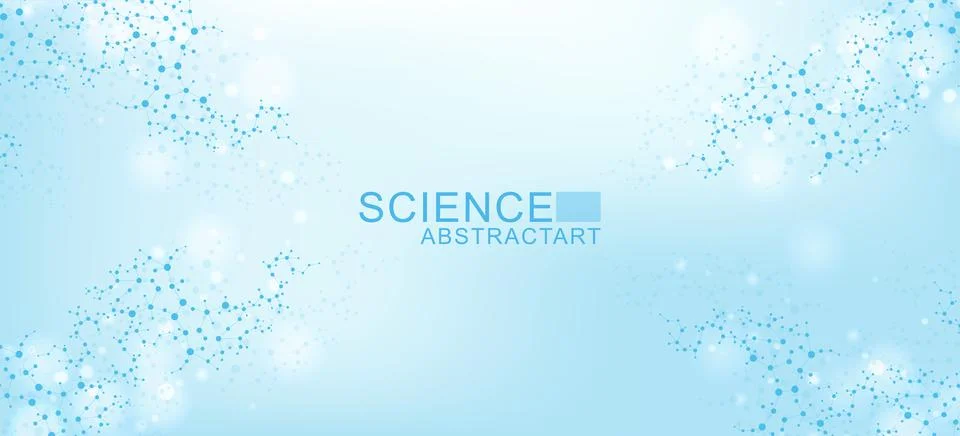 Molecular structure DNA, atom, neurons. Science concept for your design Stock Illustration