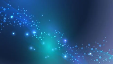 Molecular structure DNA, atom, neurons. Science concept for your design Stock Illustration
