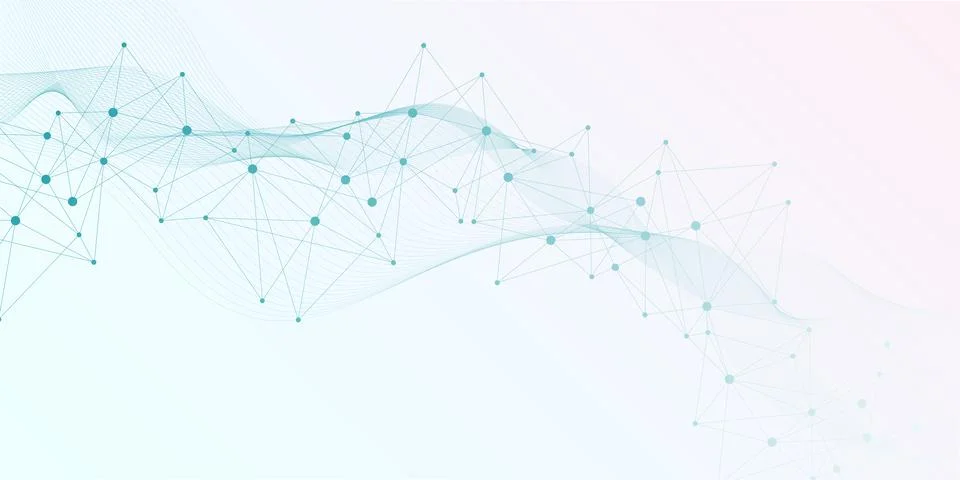 Molecular structure DNA, atom, neurons. Science concept for your design Illustrazione stock