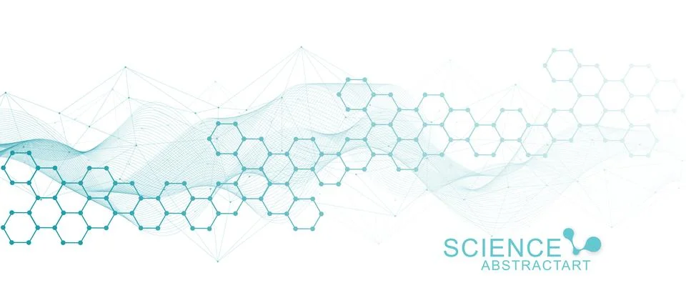 Molecular structure DNA, atom, neurons. Medical, technology, chemistry, science Illustrazione stock