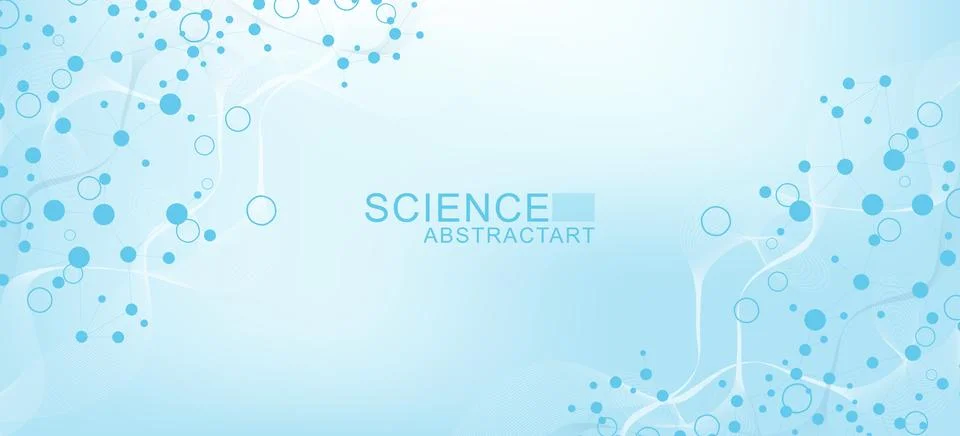 Molecular structure DNA, atom, neurons. Science concept for your design Stock Illustration