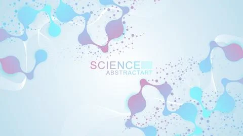 Molecular structure DNA, atom, neurons. Science concept for your design Stock Illustration