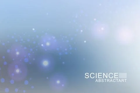 Molecular structure DNA, atom, neurons. Science concept for your design Illustrazione stock