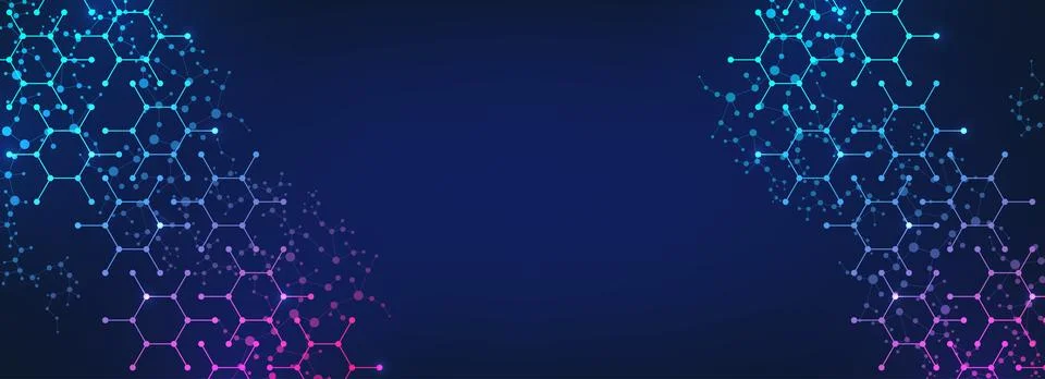 Molecular structure DNA, atom, neurons. Medical, technology, chemistry, science Illustrazione stock
