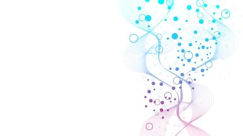 Molecular structure DNA, atom, neurons. Medical, technology, chemistry, science Stock Illustration