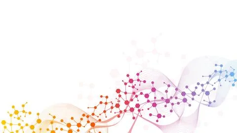 Molecular structure DNA, atom, neurons. Medical, technology, chemistry, science Stock Illustration