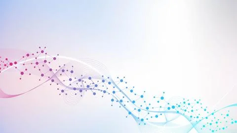 Molecular structure DNA, atom, neurons. Medical, technology, chemistry, science Stock Illustration