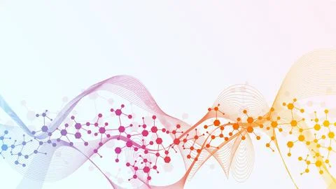 Molecular structure DNA, atom, neurons. Medical, technology, chemistry, science 스톡 일러스트