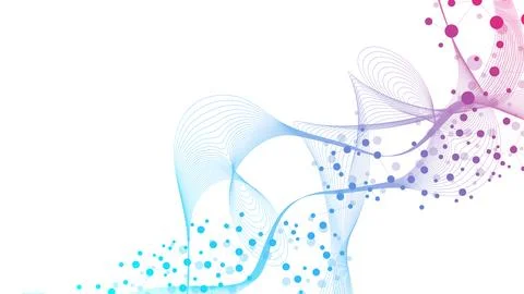 Molecular structure DNA, atom, neurons. Medical, technology, chemistry, science Stock Illustration