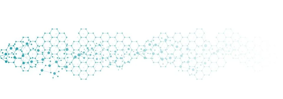 Molecular structure DNA, atom, neurons. Medical, technology, chemistry, science Stock Illustration