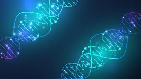 Molecular structure DNA, atom, neurons. Medical, technology, chemistry, science 스톡 일러스트