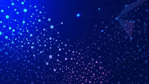 Molecular structure with dots and lines connection Stock Illustration