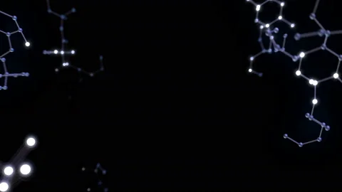 Molecular structure Dv2 neon black 4k Vídeos de archivo 113015493