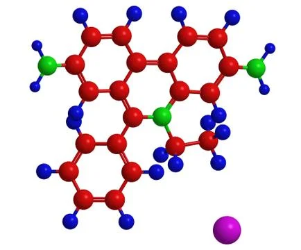 Molecular structure of ethidium bromide - DNA intercalator Ilustración de archivo