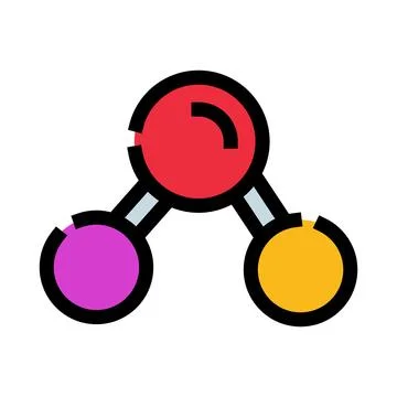 Molecular structure forming atom bond connection icon 스톡 일러스트