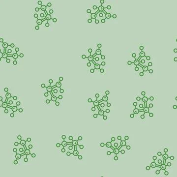 Molecular structure genetic line seamless pattern Stock Illustration