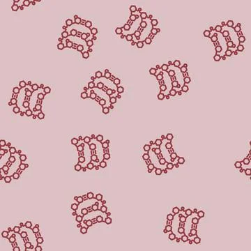Molecular structure genetic line vector seamless pattern Stock Illustration