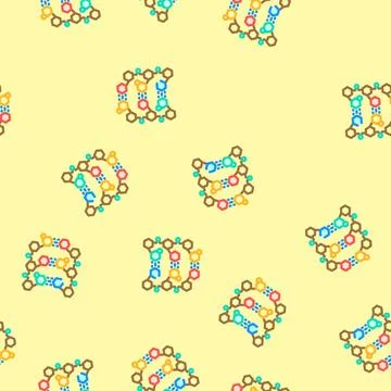 Molecular structure genetic vector seamless pattern Stock Illustration