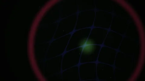 Molecular structure with green center and blue bonds on black background. Stock Footage 335532522